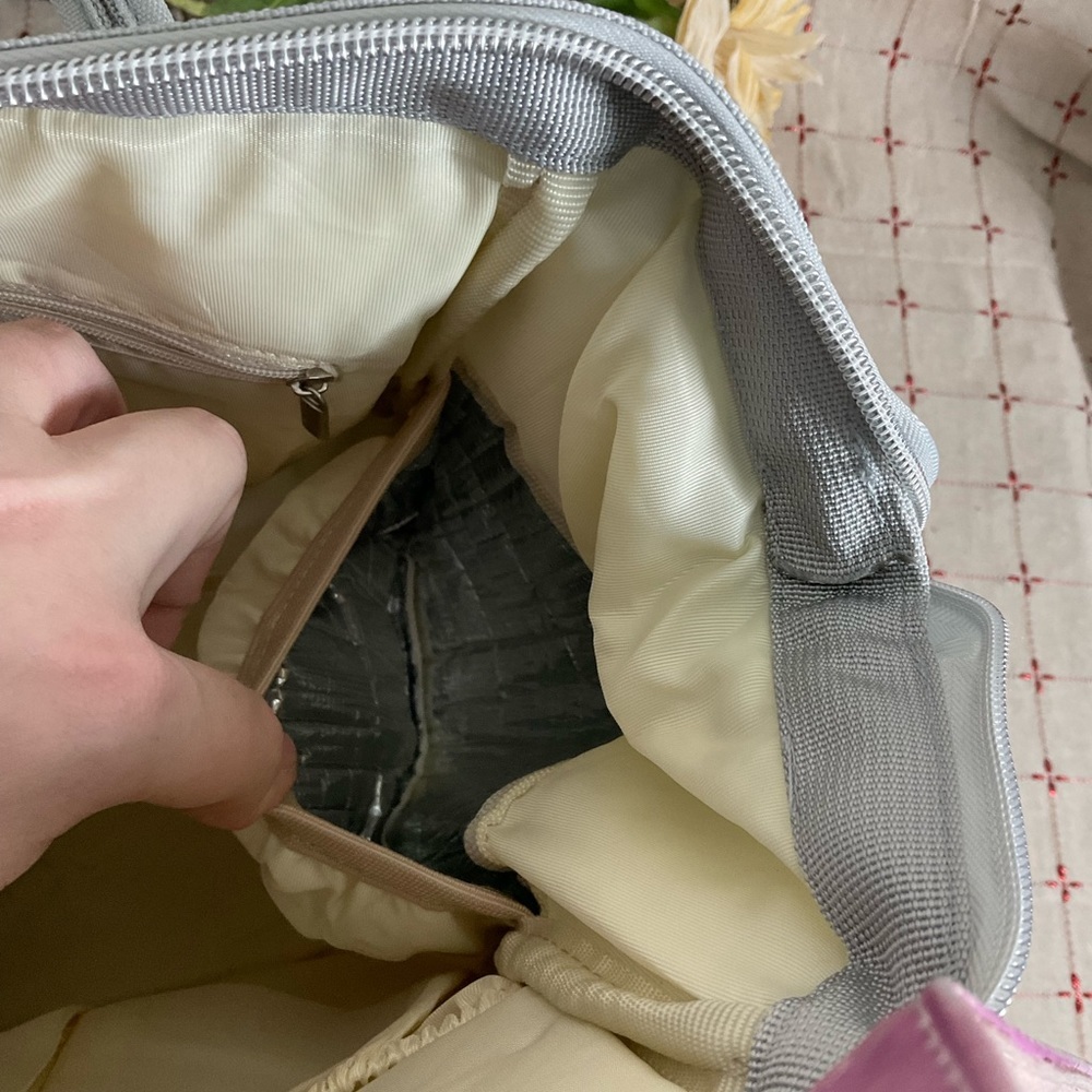 Amilliardi Backpack Gray Diaper Bag Lots of Pockets Insulated Stroller Strap New - Picture 9 of 12
